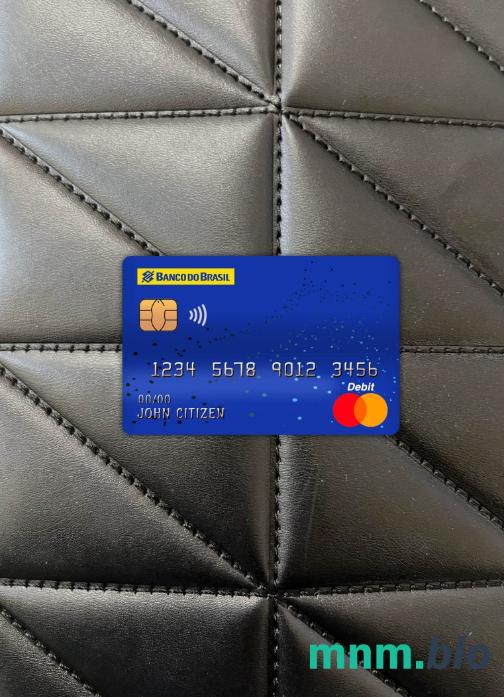 Brazil Banco do Brasil bank master obciążyć card wygląd fotograficzny skan PSD + zdjęcie